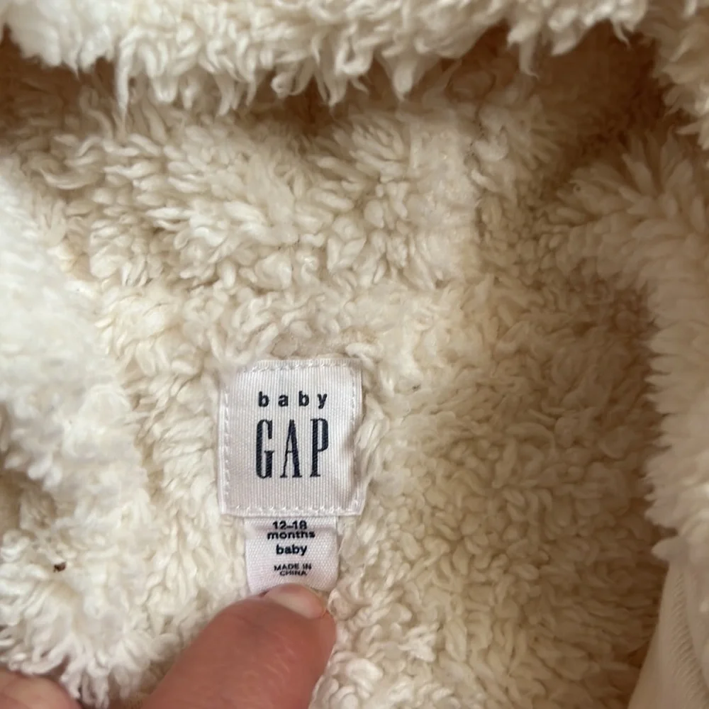 𝅺Baby Gap|Logo CozySherpa Hoodie- Size 12-18months